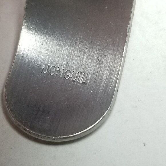 Vintage Leonard Pewter Floral Design Cuff Bangle Bracelet, Silver Tone, Signed - Picture 6 of 9